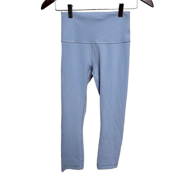Lululemon Women’s High Rise Sz 2 Nulu  Align Crop 21” Legging Blue Cast LW6AVHS - Picture 1 of 5